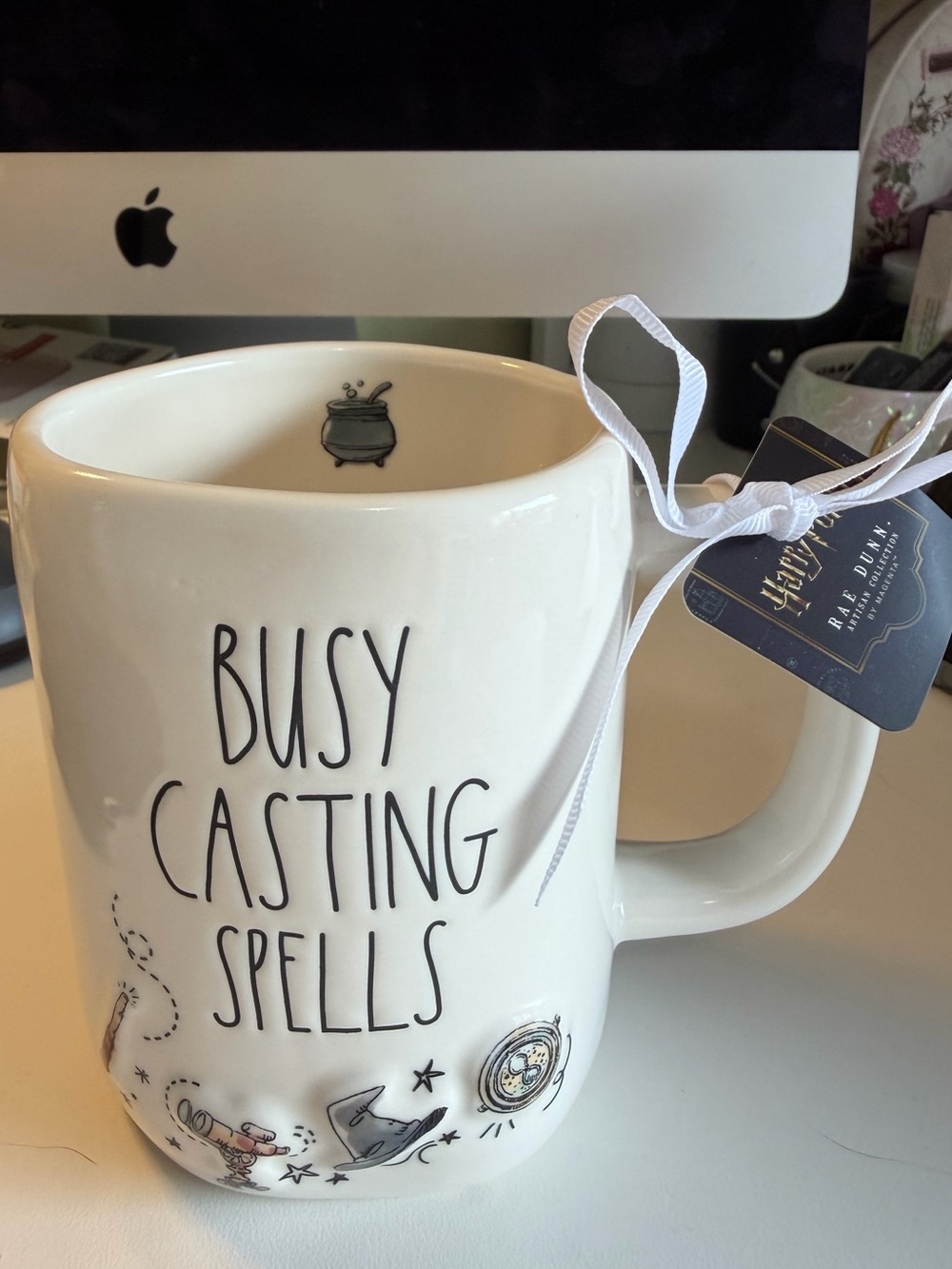 NWT Rae Dunn Harry Potter Busy Casting Spells Mug